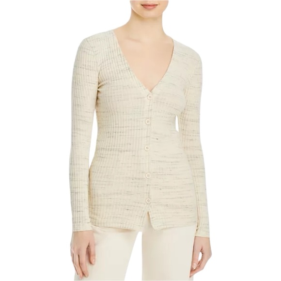 Monrow Cosmo Ribbed Button Down Cardigan - Picture 7 of 10